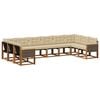 vidaXL Outdoor-Sofagarnitur 10 Stk. Natur und Beige