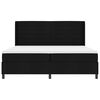 vidaXL LED Boxspringbett mit Matratze Schwarz 200 x 200 cm Stoff
