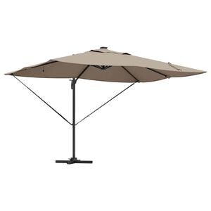 vidaXL Sonnenschirm 352 x 251 x 265 cm Polyester und Aluminium Taupe