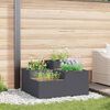 vidaXL Gartenblumentopf Anthrazit 80 x 80 x 48 cm Stahl