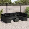 vidaXL Gartensofa-set mit Speicher 10 pcs Beige Poly-Rattan