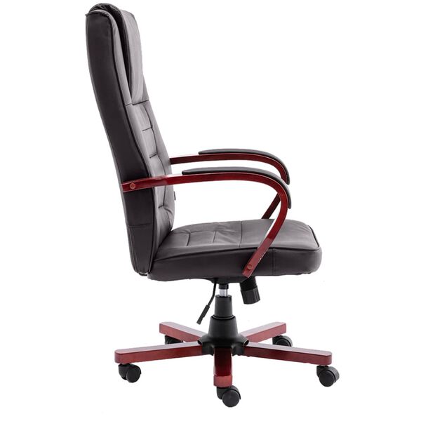 vidaXL B&uuml;rostuhl Braun Echtleder