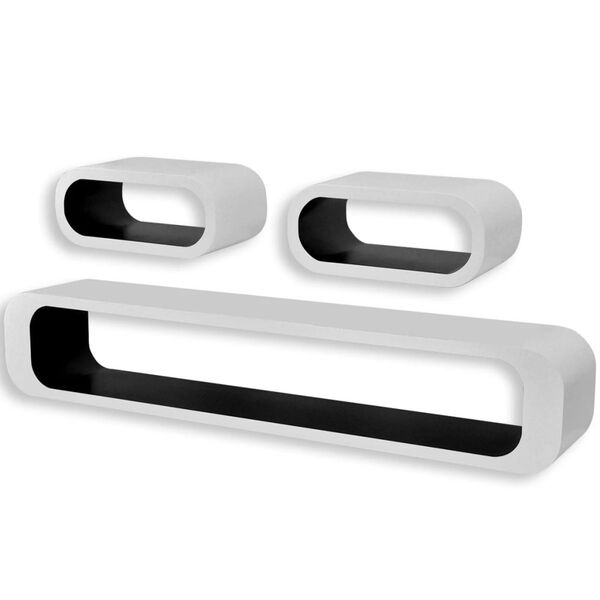 vidaXL Wandregale Regalwürfel 6 Stk. Schwarz und Weiß