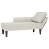 vidaXL Chaiselongue mit Kissen und Rechter Armlehne Creme Samt