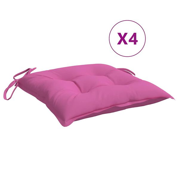 vidaXL Stuhlkissen 4 Stk. Rosa 50x50x7 cm Oxford-Gewebe