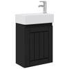 vidaXL Badezimmer Waschtischunterschrank mit Wasserhahn Schwarz