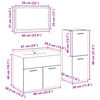 vidaXL 4-tlg. Badm&ouml;bel-Set Sonoma-Eiche Holzwerkstoff