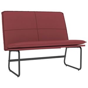 vidaXL Sitzbank Weinrot 100x75x76 cm Kunstleder