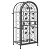 vidaXL Weinregal f&uuml;r 33 Flaschen Schwarz 45x36x100 cm Schmiedeeisen
