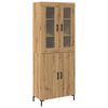 vidaXL Highboard 2 pcs Artisan-Eiche 69,5 x 34 x 180 cm Holzwerkstoff