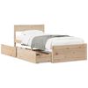 vidaXL Massivholzbett ohne Matratze 90x190 cm Kiefernholz
