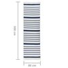 vidaXL Teppich Marineblau 80x300 cm Baumwolle