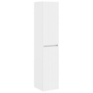 vidaXL Wandmontierter Badezimmerschrank Wei&szlig; 33 x 34,5 x 160 cm