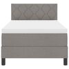 vidaXL Boxspringbett mit Matratze Taupe 100 x 200 cm Stoff