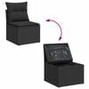 vidaXL Gartensofa-set mit Speicher 9 pcs Schwarz Poly-Rattan