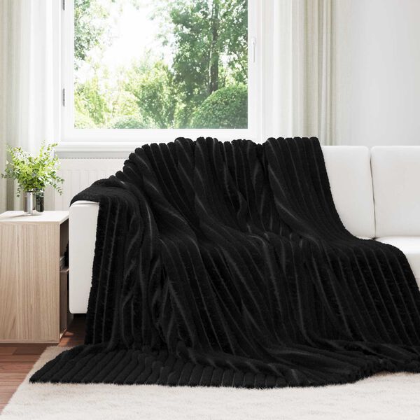 vidaXL Wohndecken 6 pcs Schwarz 270 x 240 cm Fleece