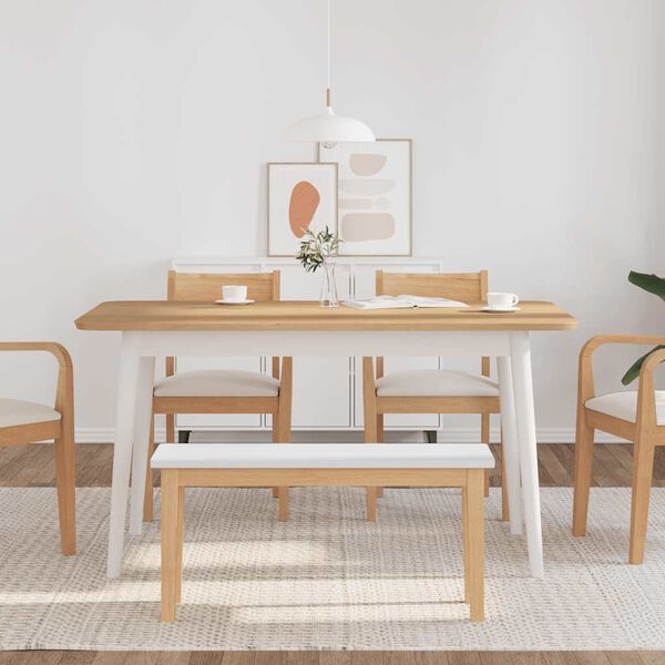 vidaXL Bank 90 cm Massivholz Gummibaum