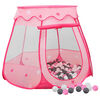 vidaXL Kinder-Spielzelt mit 250 B&auml;llen Rosa 102x102x82 cm