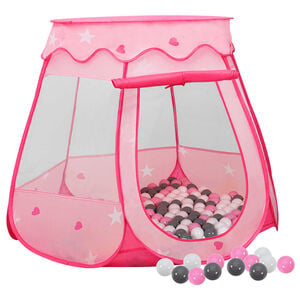 vidaXL Kinder-Spielzelt mit 250 B&auml;llen Rosa 102x102x82 cm