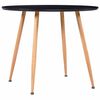 vidaXL Esstisch Schwarz und Eichefarben 90x73,5 cm MDF