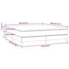 vidaXL Boxspringbett mit Matratze Hellgrau 160x200 cm Stoff