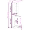 vidaXL Highboard R&auml;uchereiche 34,5x34x180 cm Holzwerkstoff