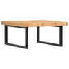 vidaXL Waschtischplatte mit Halterung Stahl und Massivholz Eiche