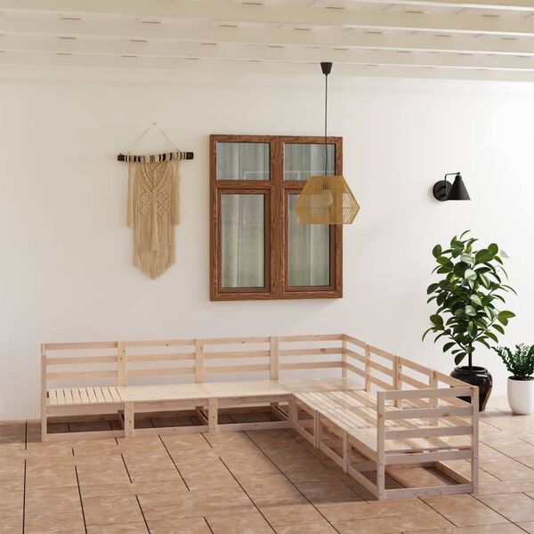 vidaXL 7-tlg. Garten-Lounge-Set Massivholz Kiefer