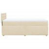 vidaXL Boxspringbett mit Matratze Creme 90x190 cm Stoff