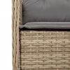 vidaXL 3-tlg. Garten-Essgruppe mit Kissen Beige Poly Rattan