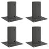 vidaXL runder Bodenanker 4 pcs Anthrazit 15 x 15 x 15 cm Metall