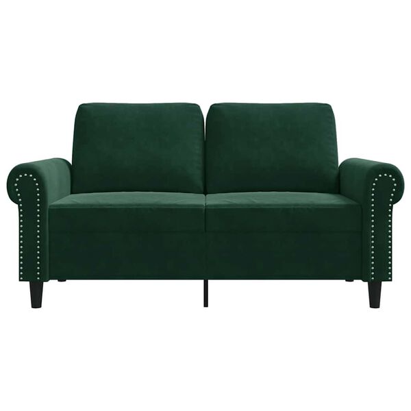 vidaXL 2-Sitzer-Sofa Dunkelgr&uuml;n 120 cm Samt