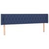 vidaXL Kopfteil mit Ohren Blau 203x16x78/88 cm Stoff
