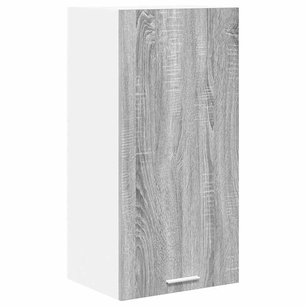 vidaXL H&auml;ngeschrank Grau Sonoma und Wei&szlig; 40 x 31 x 80 cm Holzwerkstoff