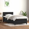 vidaXL Boxspringbett mit Matratze & LED Schwarz 90x220 cm Samt