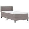 vidaXL Boxspringbett mit Matratze Taupe 200 x 80 cm Polyester