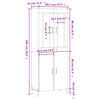 vidaXL Highboard Sonoma-Eiche 69,5x34x180 cm Holzwerkstoff