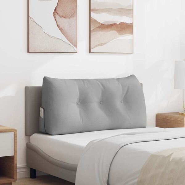 vidaXL R&uuml;cken Kissen Wolkengrau 100 x 24 x 50 cm Stoff