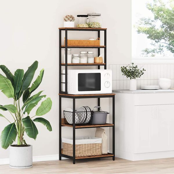 vidaXL K&uuml;chenregal Altholz 60 x 40 x 168 cm Holzwerkstoff