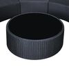vidaXL 6-tlg. Garten-Lounge-Set mit Kissen Poly Rattan Schwarz