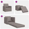 vidaXL Bodensofa mit Schlaffunktion Taupe 112x174x55 cm Stoff