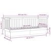 vidaXL Tagesbett Schwarz 90x190 cm Massivholz Kiefer