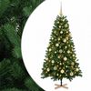 vidaXL K&uuml;nstlicher Weihnachtsbaum mit Weihnachtskugel 120 cm 150 LEDs