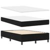vidaXL Boxspringbett mit Matratze mit LED Schwarz 120 x 200 cm Stoff