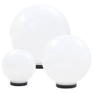 vidaXL LED-Gartenleuchten-Set 3-tlg. Kugelf&ouml;rmig 20/30/40 cm PMMA