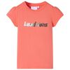 vidaXL Kinder-T-Shirt mit Fl&uuml;gel&auml;rmeln Korallenrosa 116