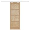 vidaXL Schiebet&uuml;r Braun 73,5 x 198,5 cm Massives Kiefernholz