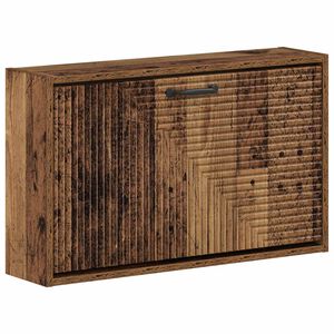 vidaXL Wandmontierter Schuhschrank HAARLEM 71 x 17 x 43 cm Altholz