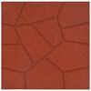 vidaXL Gehwegstein 6 pcs Rot 40,5 x 40,5 x 2 cm Gummi