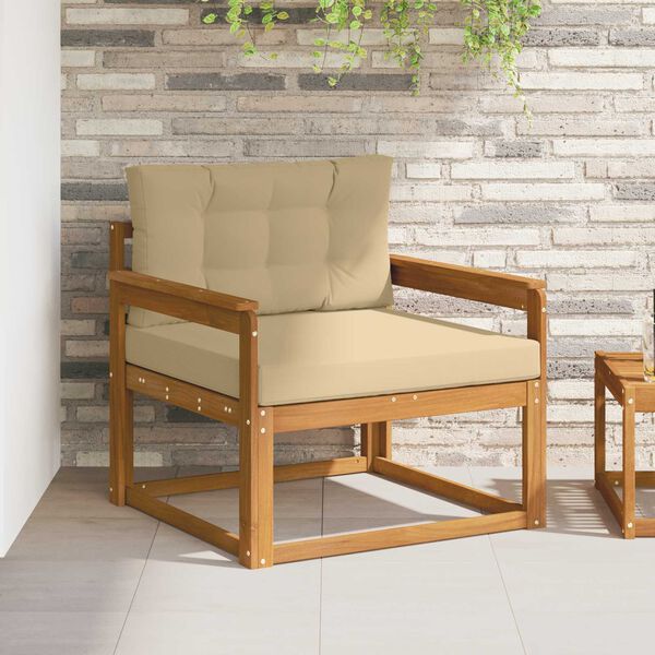 vidaXL Outdoor Mittelsofa Massivholz Akazie Natur